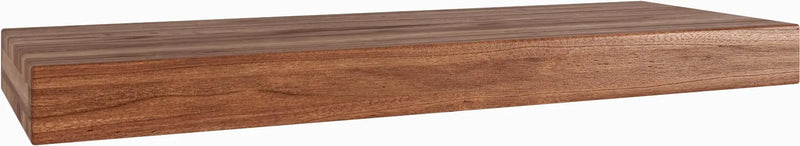 24" Brown Solid Wood Wall Mounted Floating Shelf Homeroots Organization