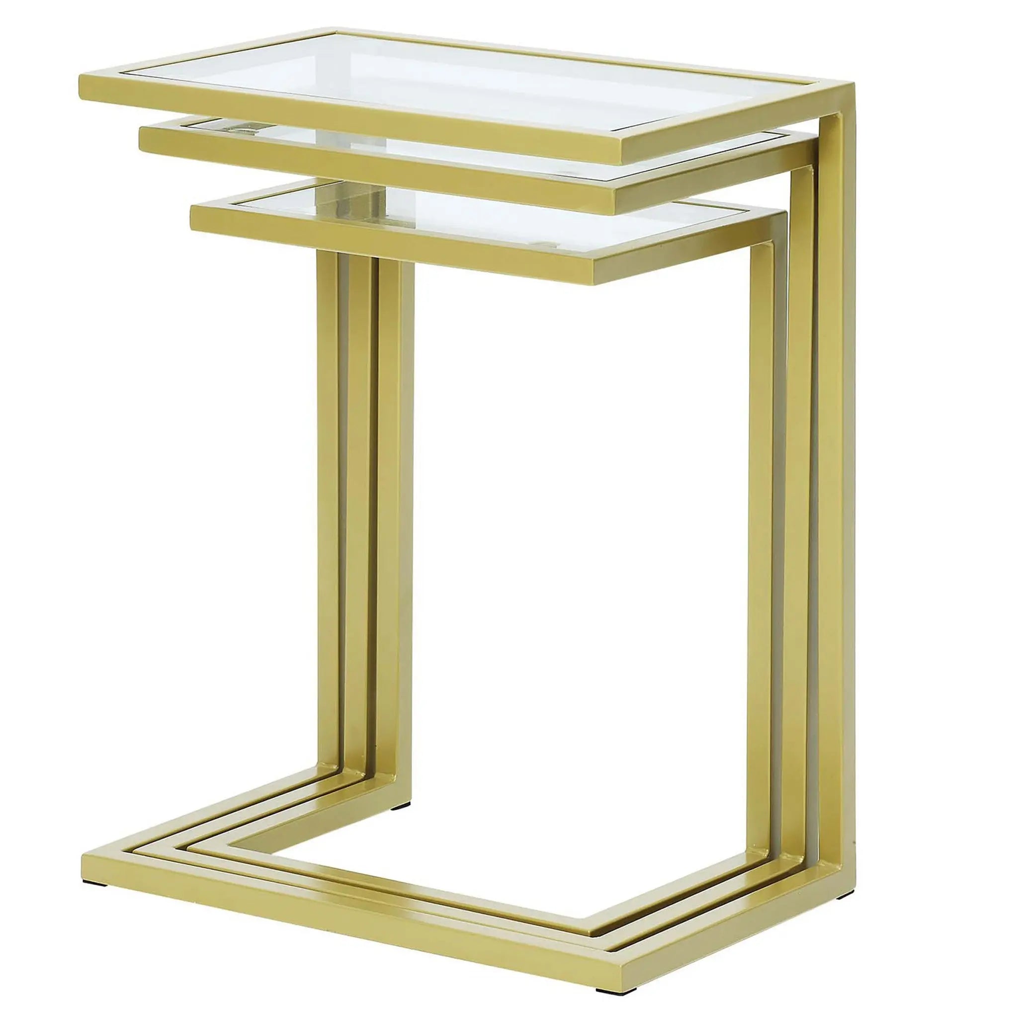 24" Chrome Glass Rectangular End Table Homeroots Living Room