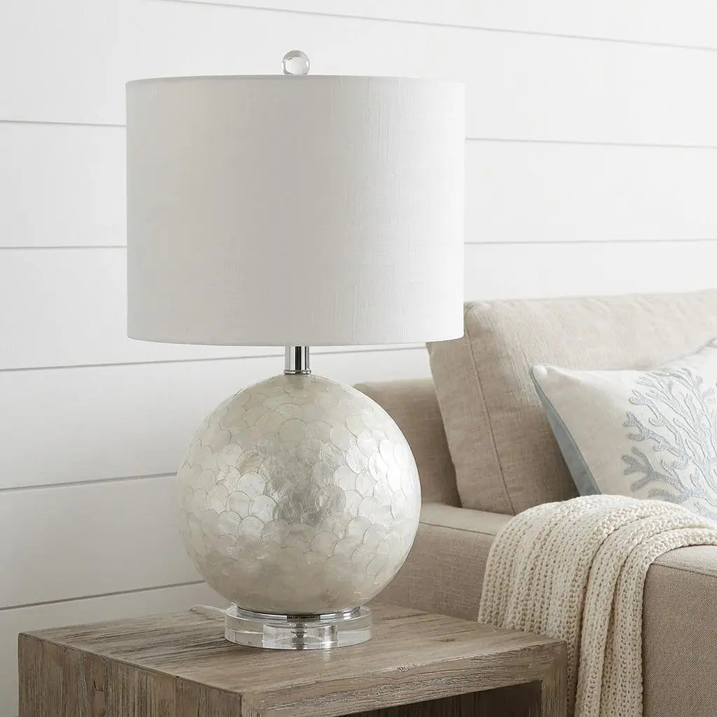 24" Clear Globe Lamp Base With Drum Shade Homeroots Lighting