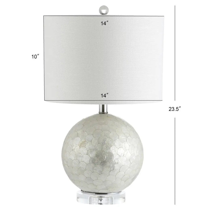 24" Clear Globe Lamp Base With Drum Shade Homeroots Lighting