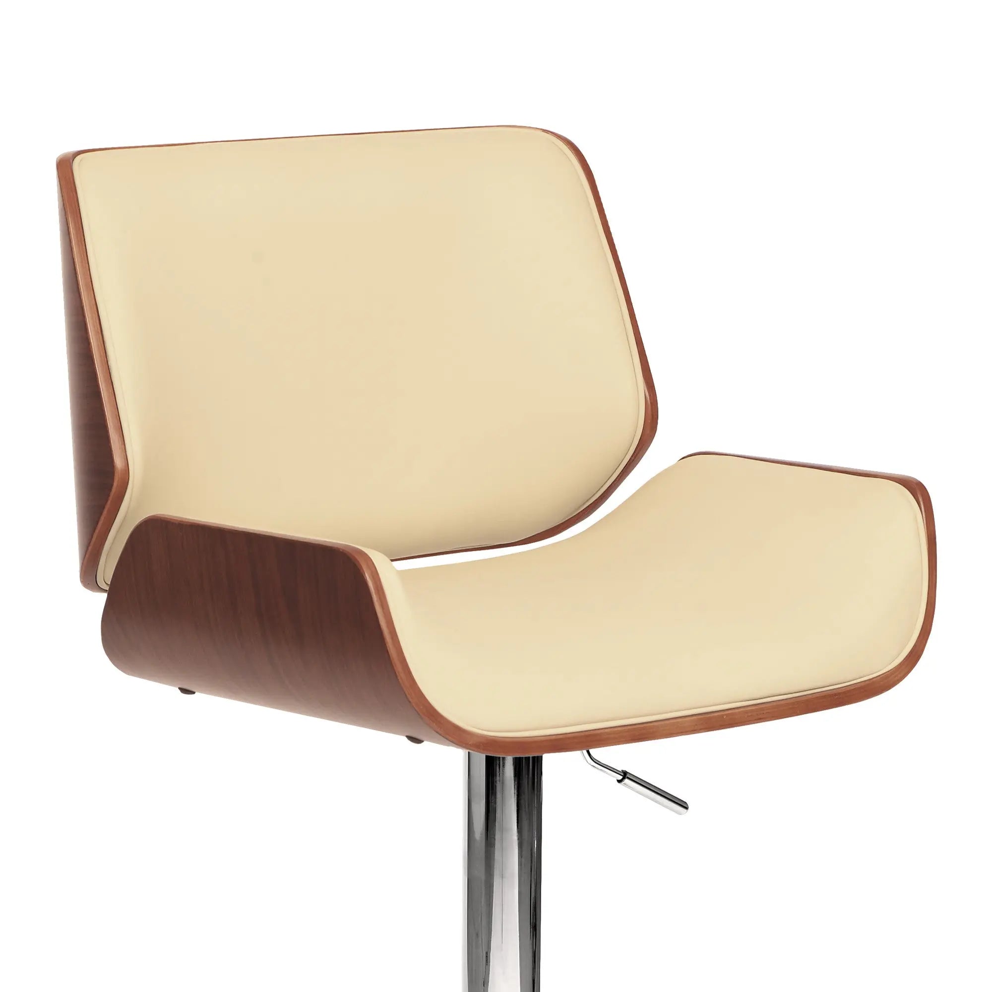 24" Cream And Silver Iron Swivel Low Back Adjustable Height Bar Chair Homeroots Living Room