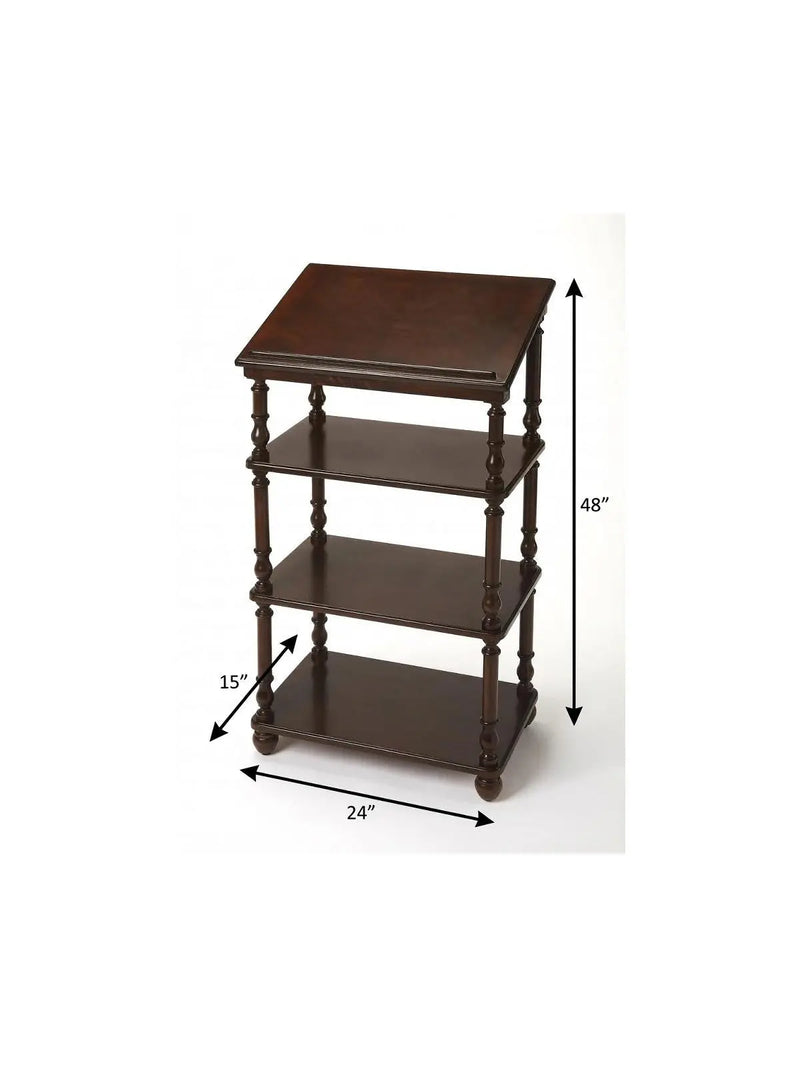 24" Dark Brown Standing Desk Homeroots Office