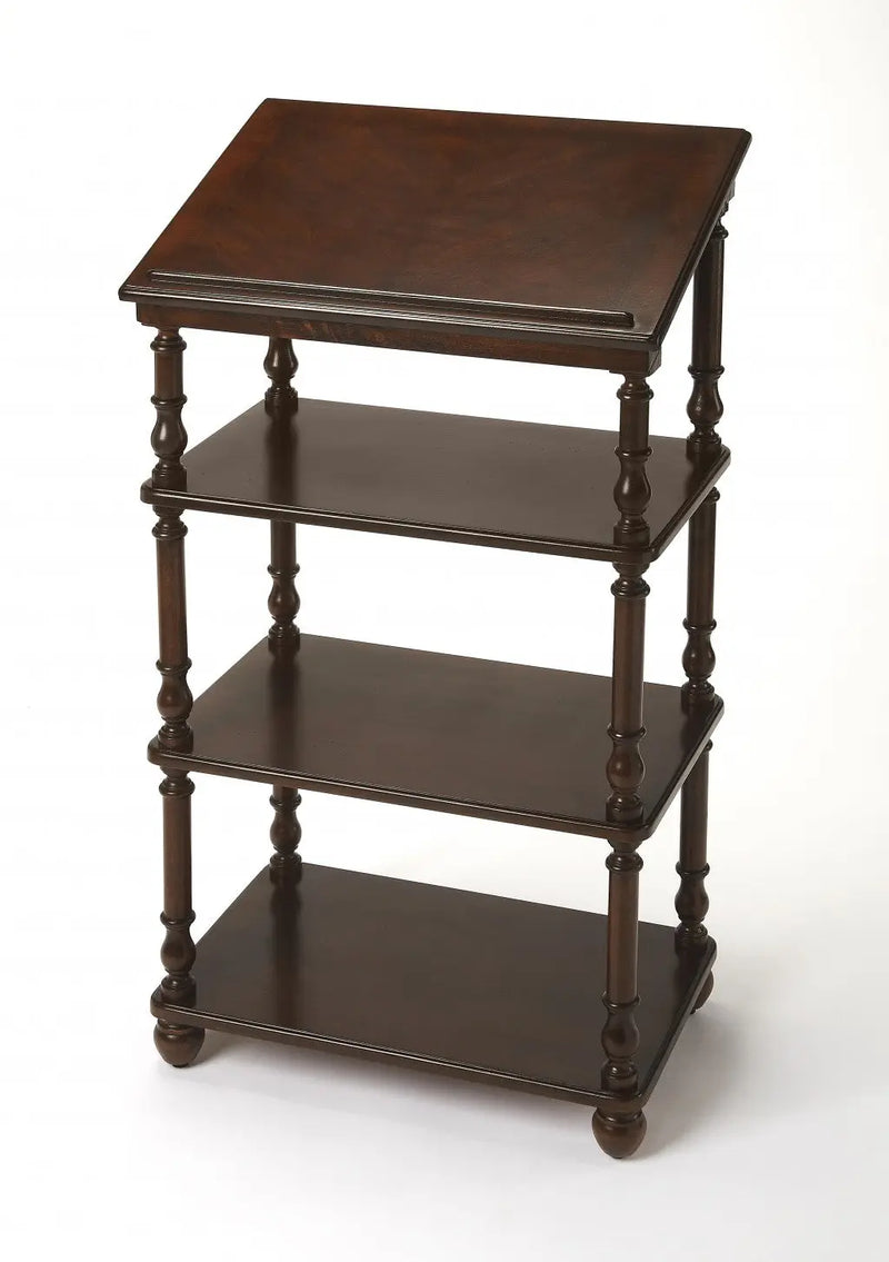 24" Dark Brown Standing Desk Homeroots Office