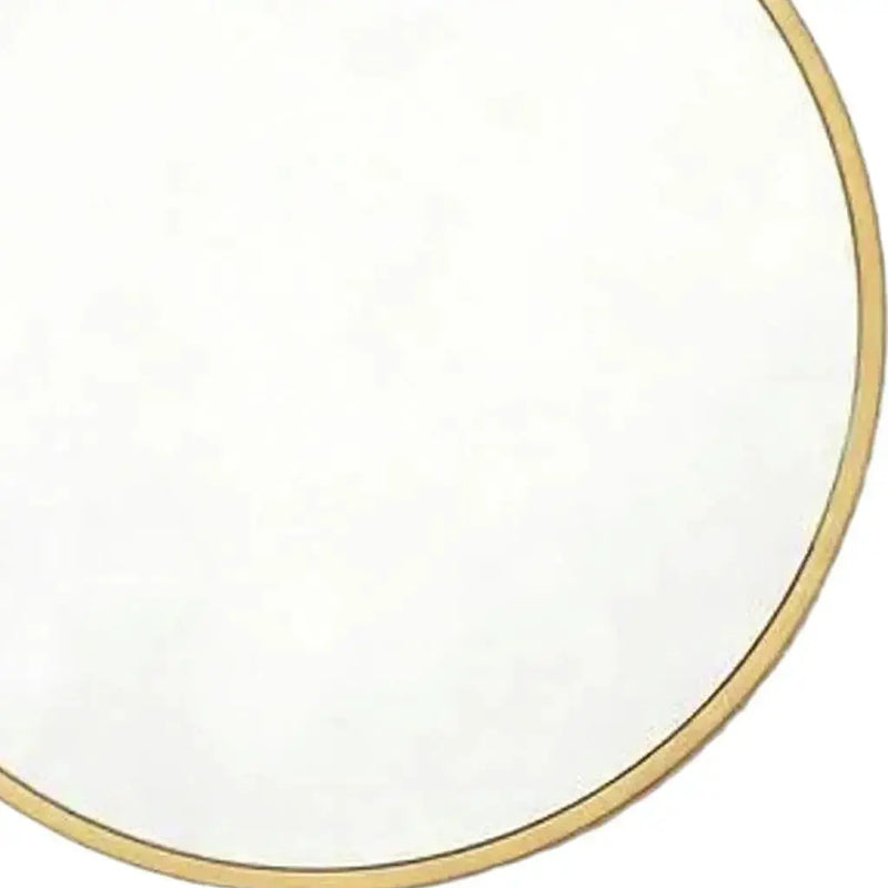 24" Gold Aluminum Round Framed Accent Mirror Homeroots Bed & Bath