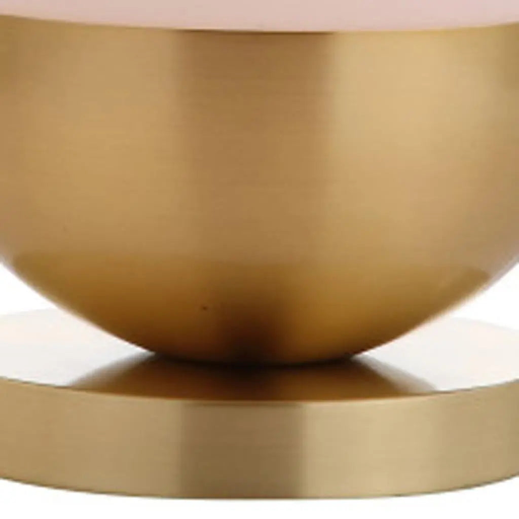 24" Gold Globe Table Lamp With Drum Shade Homeroots Lighting