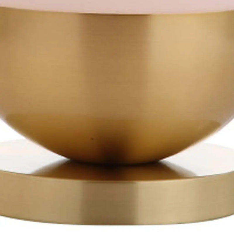 24" Gold Globe Table Lamp With Drum Shade Homeroots Lighting