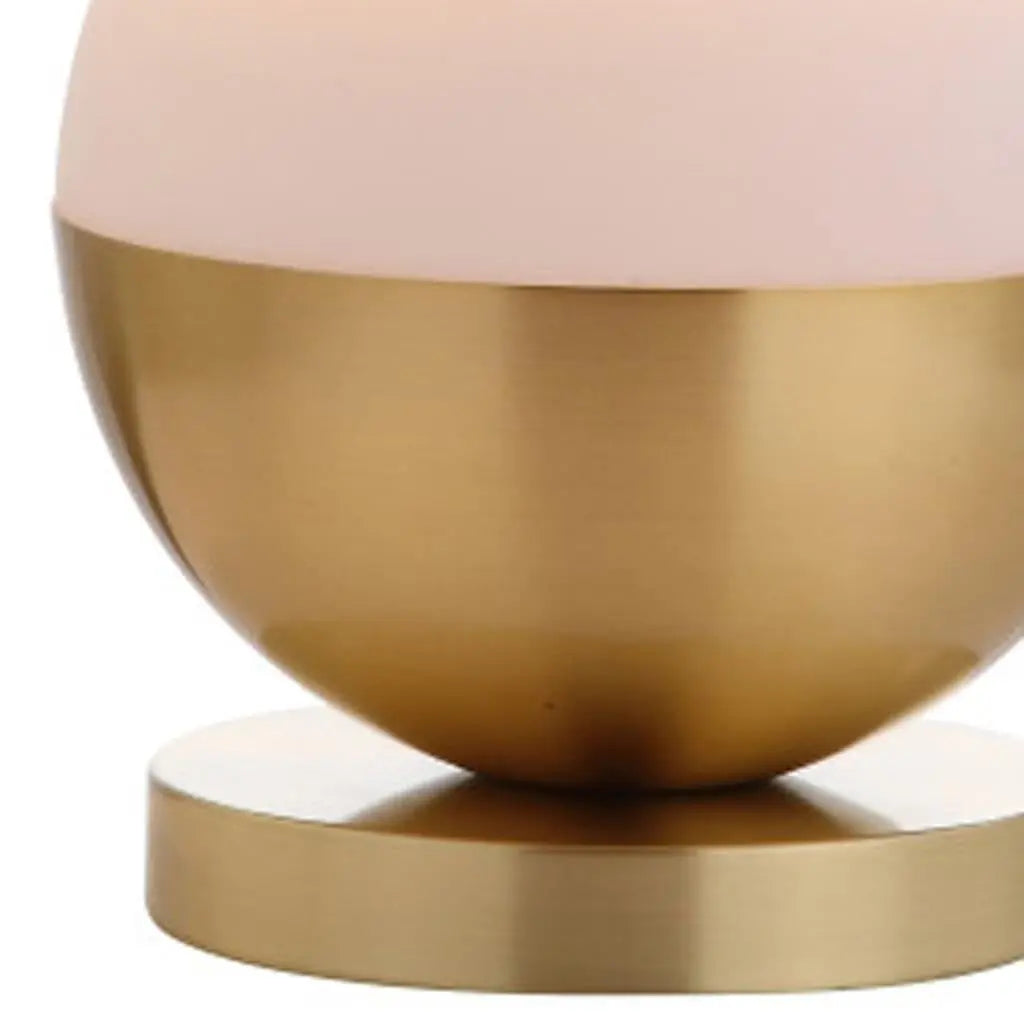 24" Gold Globe Table Lamp With Drum Shade Homeroots Lighting