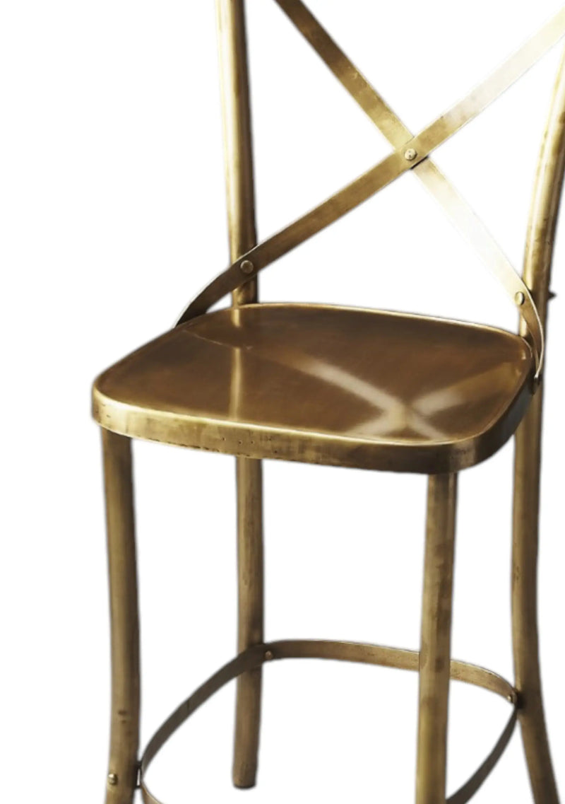 24" Gold Iron Bar Chair - GreatEagleInc