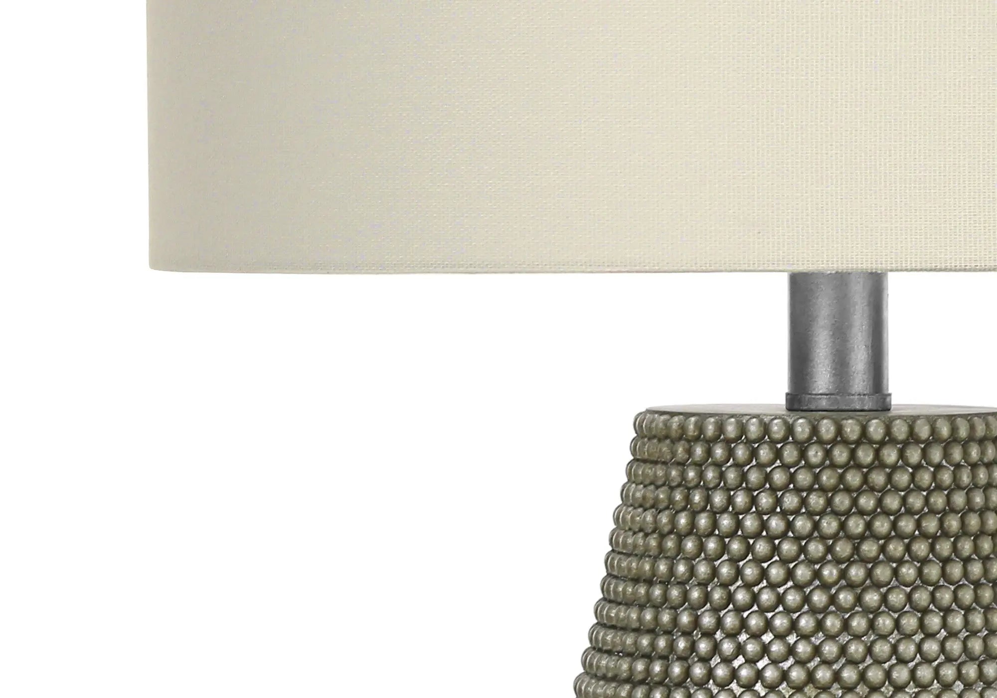 24" Gray Round Table Lamp With Ivory Drum Shade Homeroots Lighting