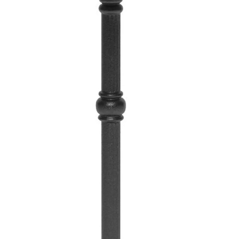 24" Gray and Black Wood And Aluminum Indoor Outdoor Pedestal Base Round Top Dining Table Homeroots Outdoor