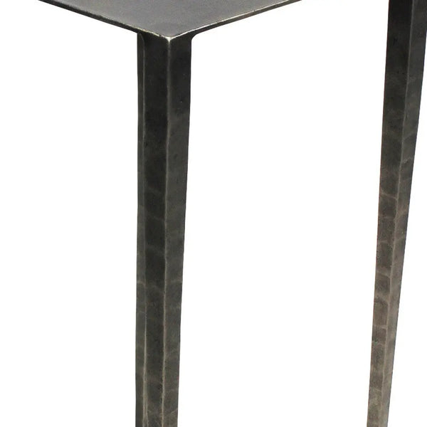 24" Nickel Iron Square End Table Homeroots Living Room