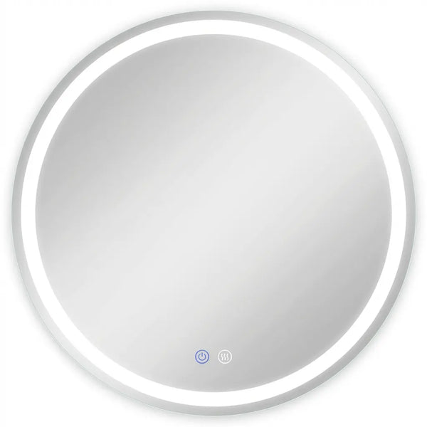 24" Round Lighted Frameless Anti Fog Bathroom Vanity Mirror Homeroots Bed & Bath