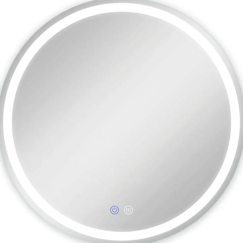 24" Round Lighted Frameless Anti Fog Bathroom Vanity Mirror Homeroots Bed & Bath