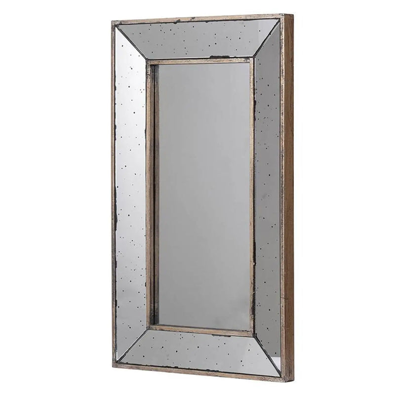 24" Silver Framed Antiqued Accent Mirror Homeroots Bed & Bath