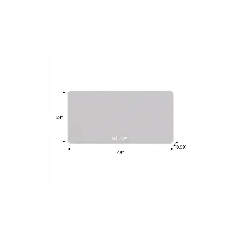 24" Silver Lighted Frameless Bathroom Vanity Mirror Homeroots Bed & Bath