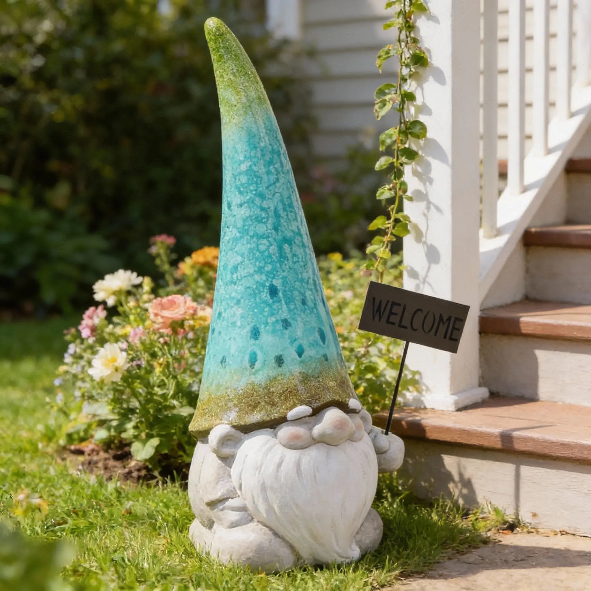 24" White Cement Outdoor Statue Homeroots Outdoor
