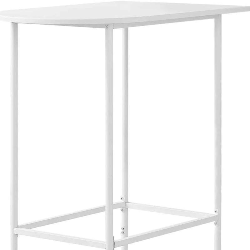24" White Free Form Manufactured Wood Bar Table Homeroots Living Room