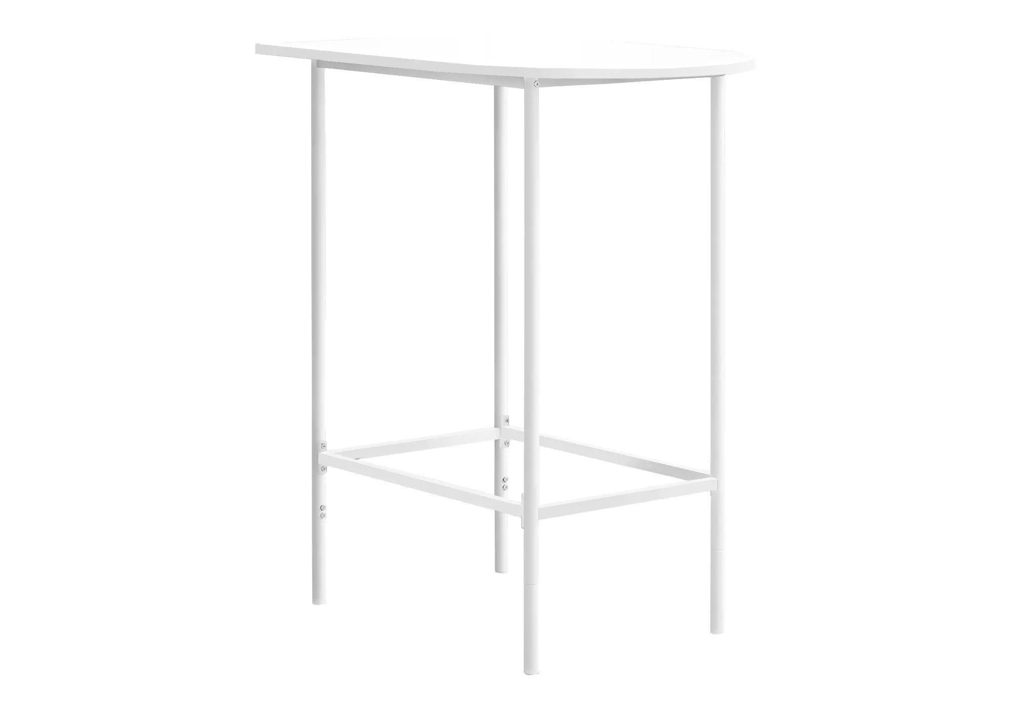24" White Free Form Manufactured Wood Bar Table Homeroots Living Room