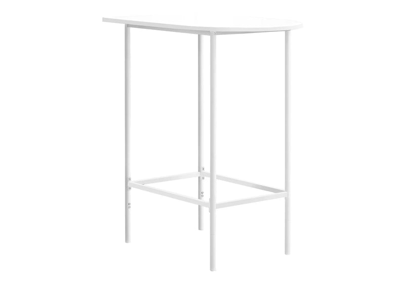 24" White Free Form Manufactured Wood Bar Table Homeroots Living Room