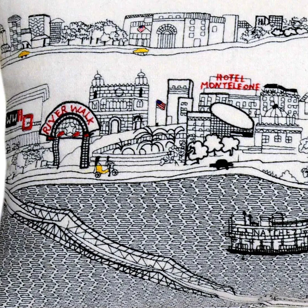 24" White New Orleans Daylight Skyline Lumbar Decorative Pillow Homeroots Home Decor