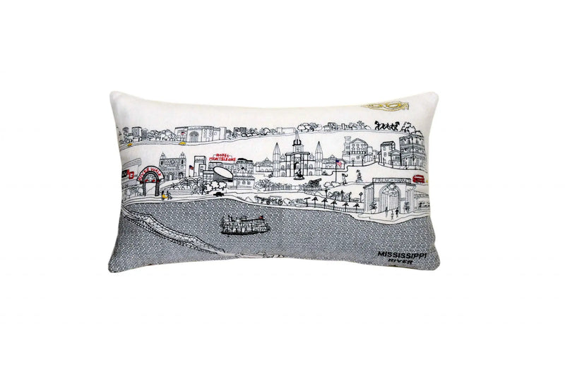 24" White New Orleans Daylight Skyline Lumbar Decorative Pillow Homeroots Home Decor