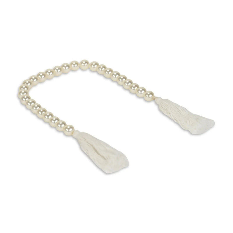 24" White Pearl Beads Decorative Tassel GreatEagleInc