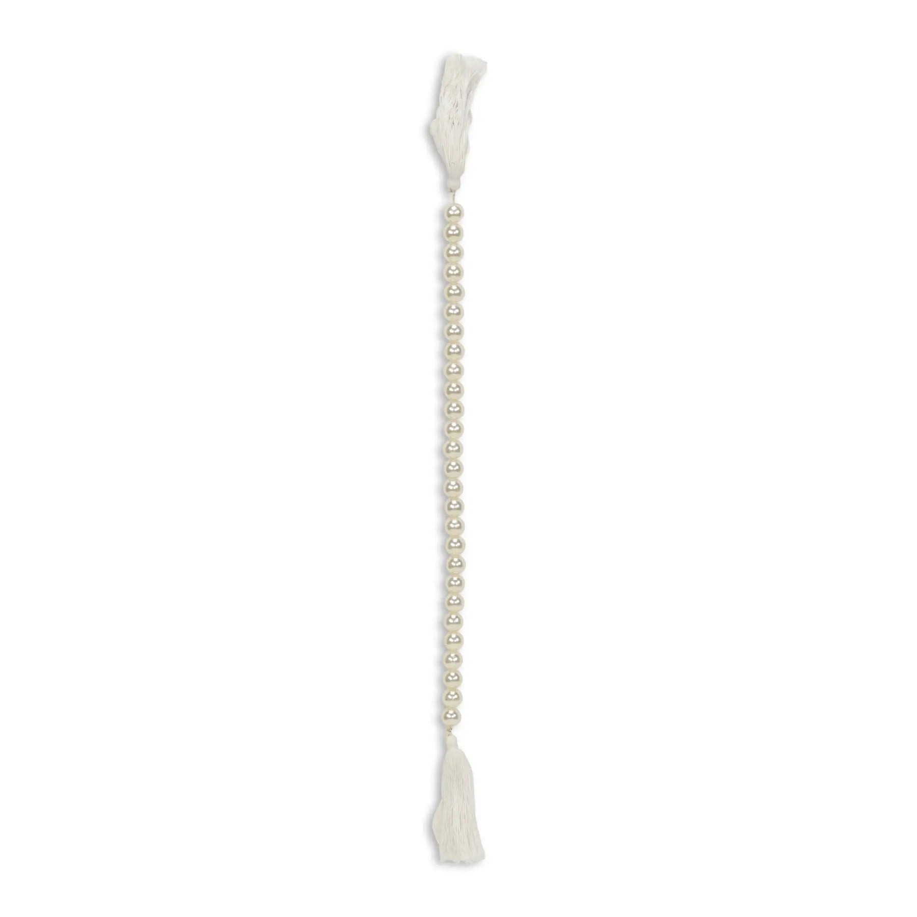 24" White Pearl Beads Decorative Tassel GreatEagleInc