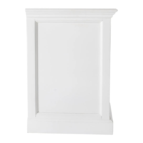 24" White Solid Wood Distressed One Drawer Nightstand - GreatEagleInc