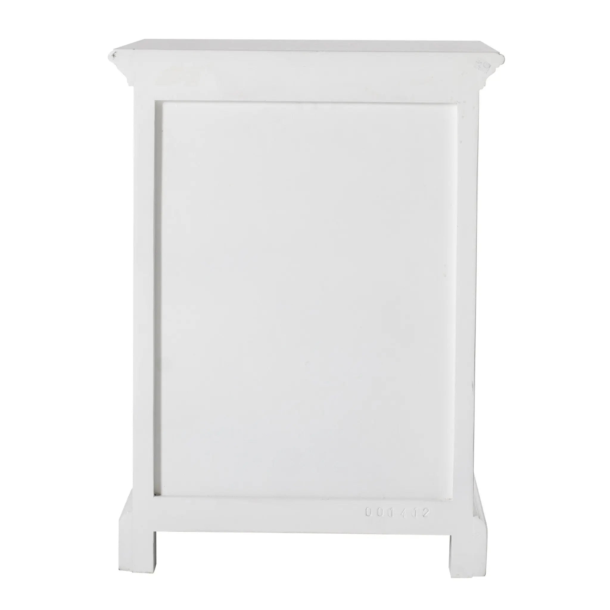 24" White Solid Wood Distressed One Drawer Nightstand - GreatEagleInc