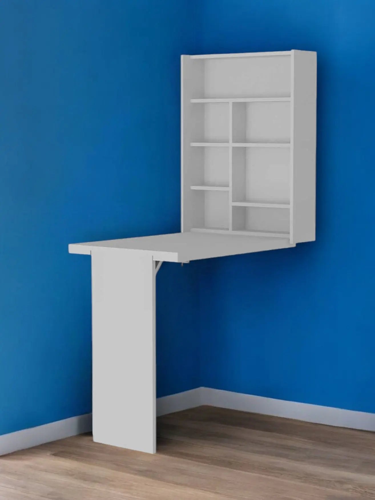 24" White Wall Mounted Writing Desk Homeroots Office