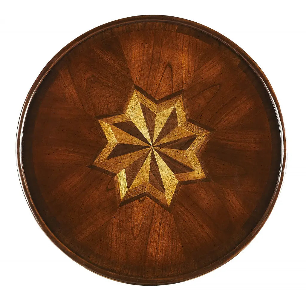 24" Wood Brown Wood And Solid Wood Round End Table With Shelf Homeroots Living Room
