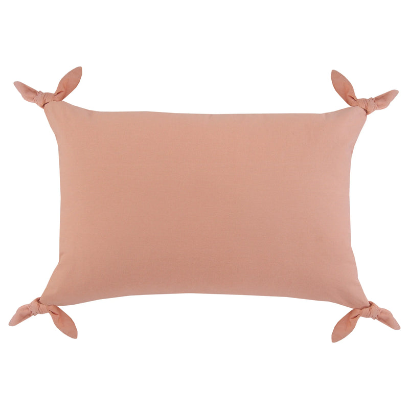 24" X 16" Blush And Light Pink Lumbar Striped Cotton Throw Pillow Cover Homeroots Home Decor