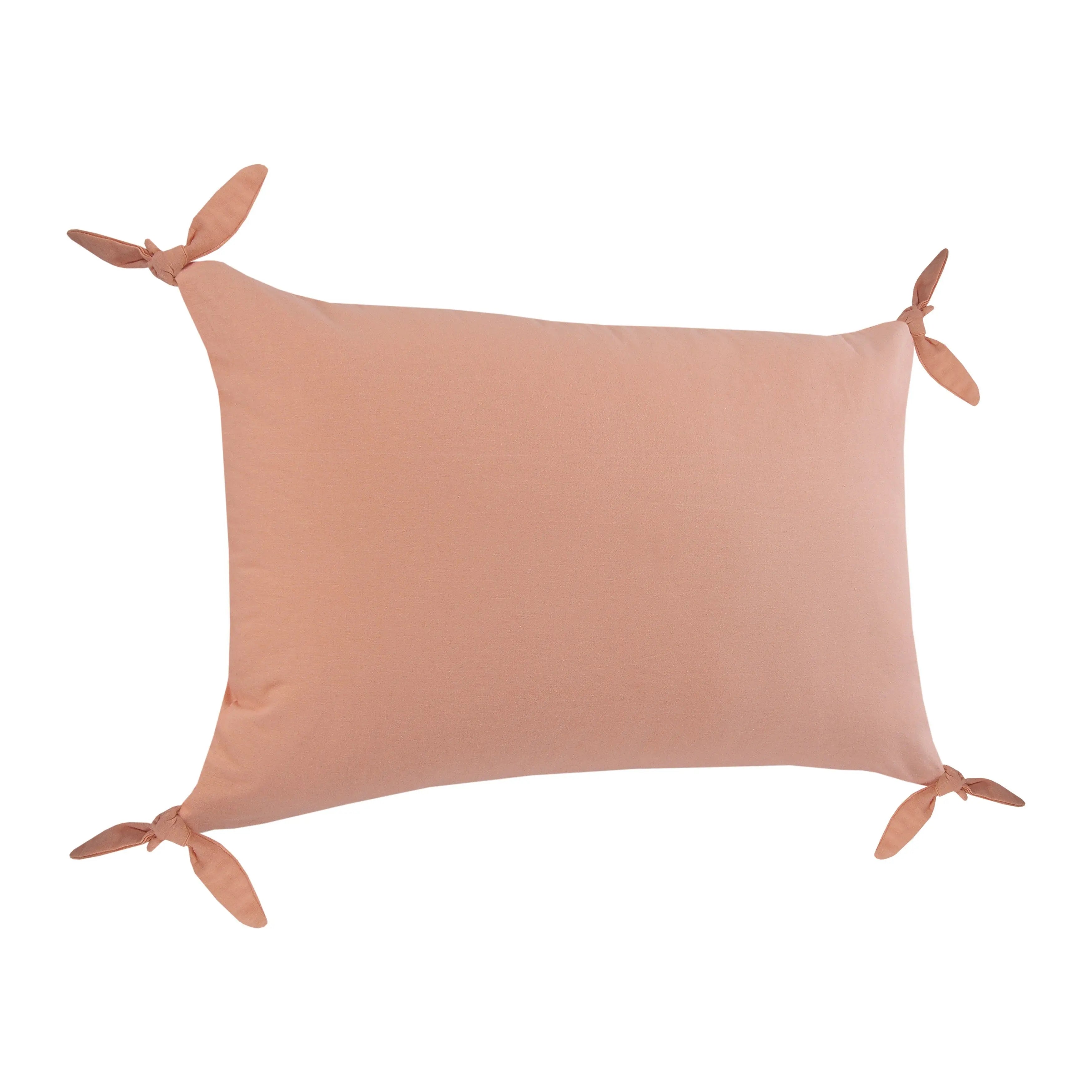 24" X 16" Blush And Light Pink Lumbar Striped Cotton Throw Pillow Cover Homeroots Home Decor