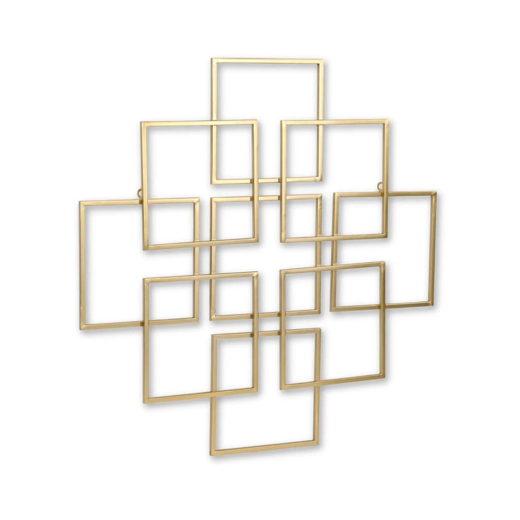 24" X 24" Gold Metal Square Abstract Hanging Wall Decor Homeroots Home Decor