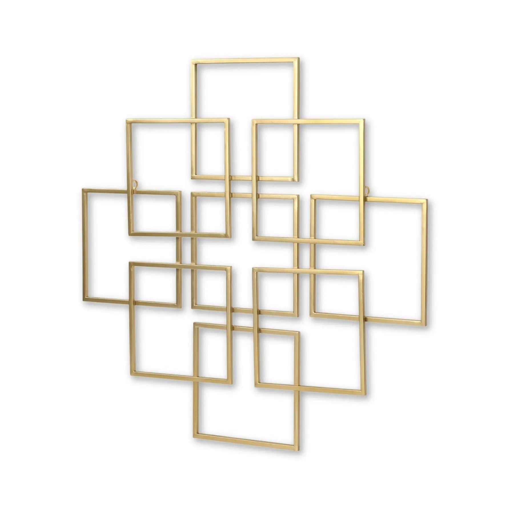 24" X 24" Gold Metal Square Abstract Hanging Wall Decor Homeroots Home Decor
