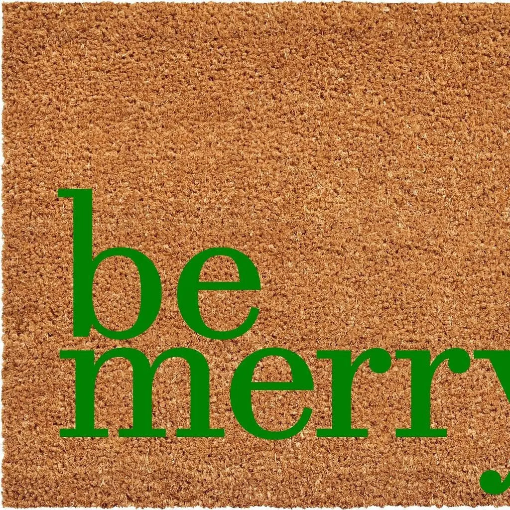 24" X 36" Natural And Brown Christmas Outdoor Coir Door Mat Homeroots Home Decor