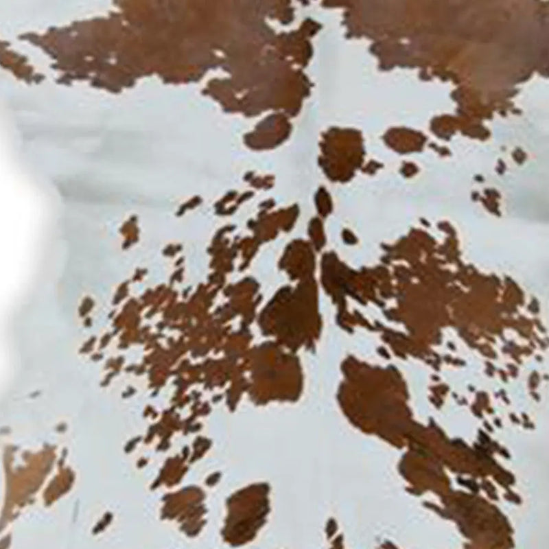 24" X 36" Salt And Pepper, Brown And White Calfskin - Area Rug Homeroots Home Decor