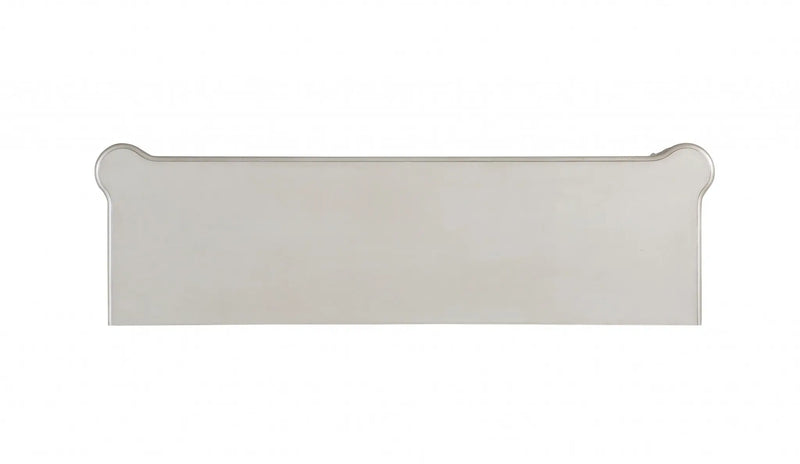 24" X 75" X 106" Antique White Wood Glass Mirror Hutch  Buffet Homeroots Kitchen & Dining