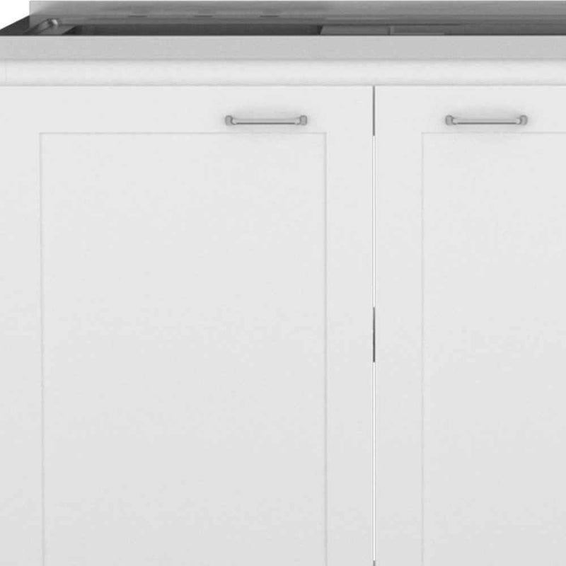 42" Black and White Wood Accent Cabinet Set With Four Doors