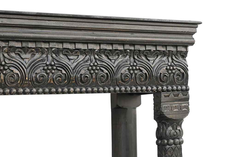 70" Black Floral Solid Wood Solid Wood Storage Bench with Flip Top