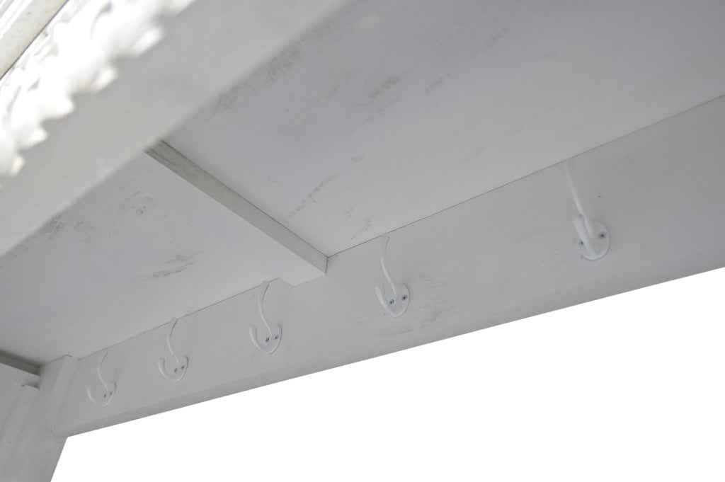 70" White Floral Solid Wood Solid Wood Storage Bench with Flip Top