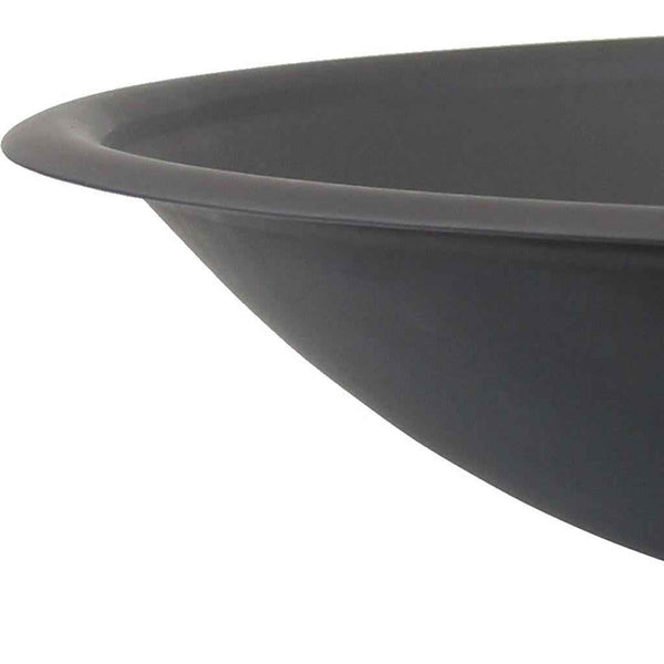23" Black Steel Wood Burning Round Fire pit