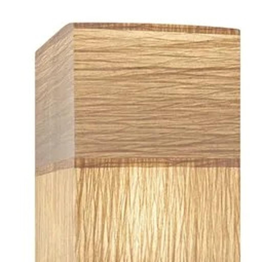 72" Brown And Silver Three Light Column Floor Lamp With Beige Paper Rectangular Shade - Lighting