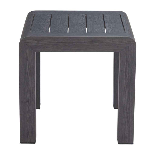 22" Black Aluminum Square Pedestal End Table Default Title