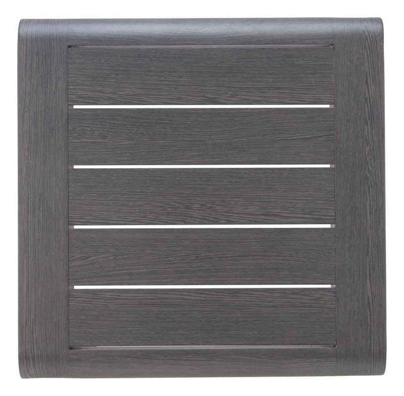 22" Black Aluminum Square Pedestal End Table