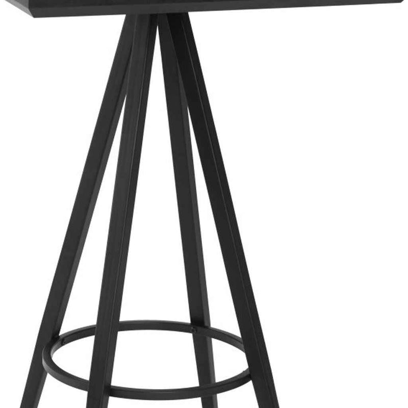 26" Black Wood Square Bar Table