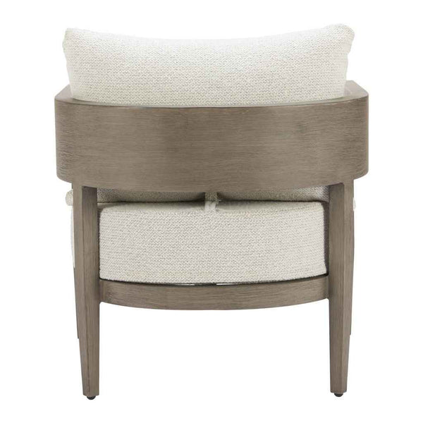 28" Beige Upholstered Arm Chair