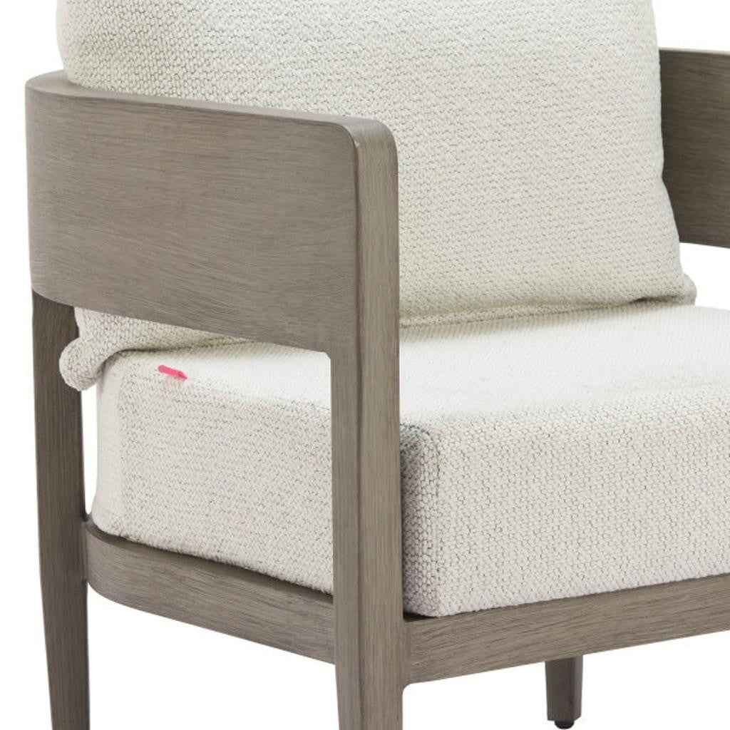 28" Beige Upholstered Arm Chair