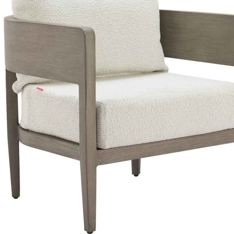 28" Beige Upholstered Arm Chair