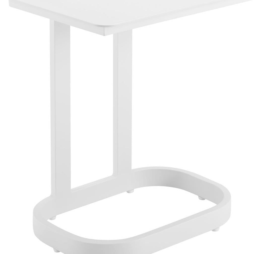 24" White Aluminum Pedestal End Table - GreatEagleInc